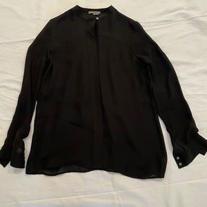 Vince black silk blouse size 6